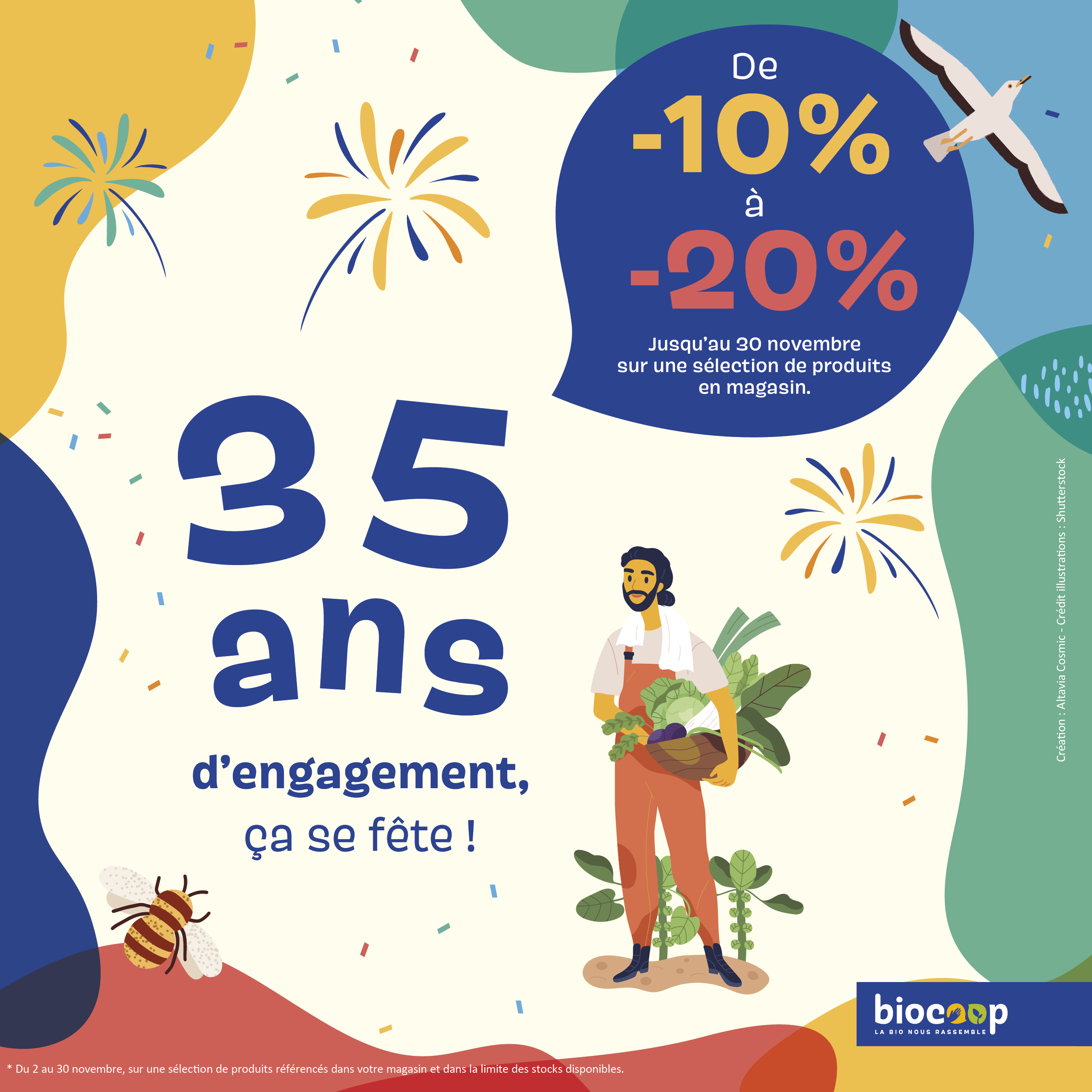 En Novembre, Biocoop fête ses 35 ans d'engagements !